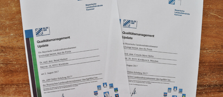 Qualitätsmanagement Update - Zahnärzte Kirchheim Dres. Markert & Müller